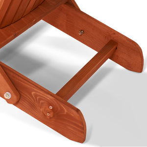 Homeroots 32" Battleship Gray And Natural Wood Heavy Duty Plastic Outdoor Adirondack Chair  Plastic 558551