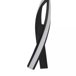 HomeRoots Black Two-Light Dimmable LED Chandelier - Modern Matte Metal Design for Small Spaces & Style 558556