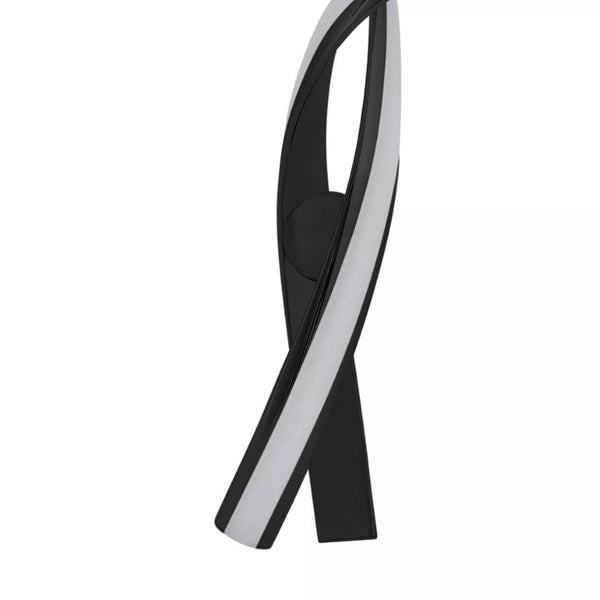 HomeRoots Black Two-Light Dimmable LED Chandelier - Modern Matte Metal Design for Small Spaces & Style 558556
