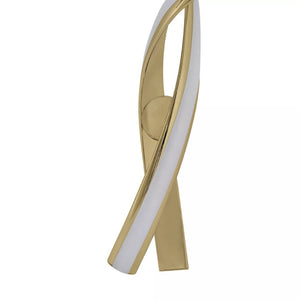HomeRoots Gold Modern Two-Light LED Chandelier - Smart, Dimmable, Durable Metal Fixture for Stylish Spaces 558559