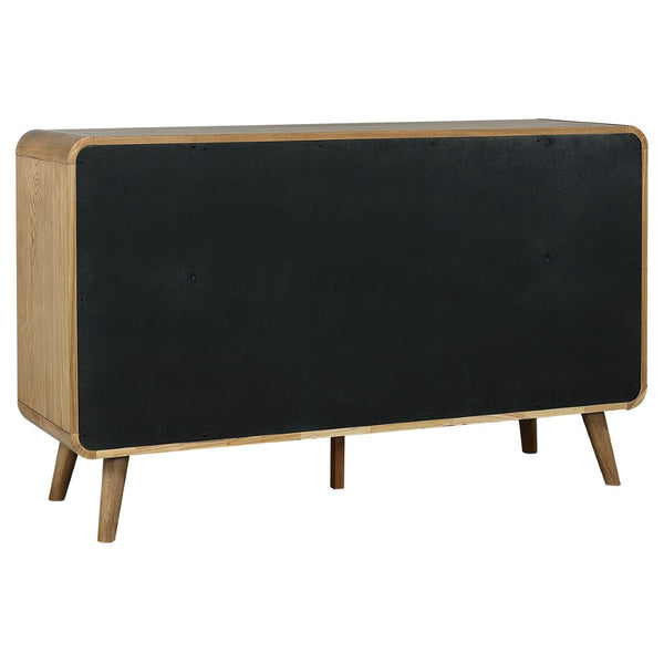 English Elm Winston Six Drawer Mid-century Dresser with Walnut Veneer Finish and Tapered Legs Light Ash B062P451714