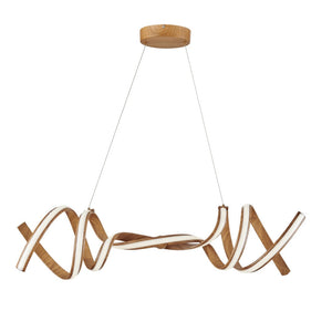HomeRoots Brown Two-Light Metal LED Chandelier - Smart Dimmable Fixture for Modern Home Décor & Ambiance 558566