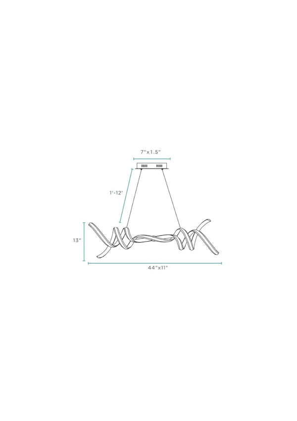 HomeRoots Silver Two-Light LED Chandelier - Smart Dimmable Metal Fixture for Modern Dining & Entry Spaces 558567