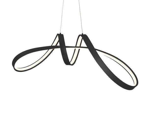 HomeRoots Black Metal Dimmable Smart LED Chandelier - Modern Lighting Fixture for Stylish Home Ambiance 558570