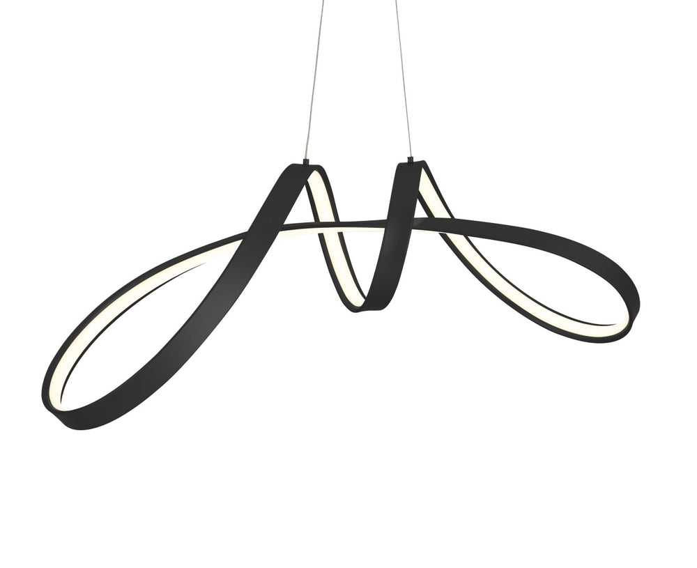 HomeRoots Black Metal Dimmable Smart LED Chandelier - Modern Lighting Fixture for Stylish Home Ambiance 558570