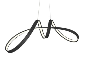 HomeRoots Black Metal Dimmable Smart LED Chandelier - Modern Lighting Fixture for Stylish Home Ambiance 558570