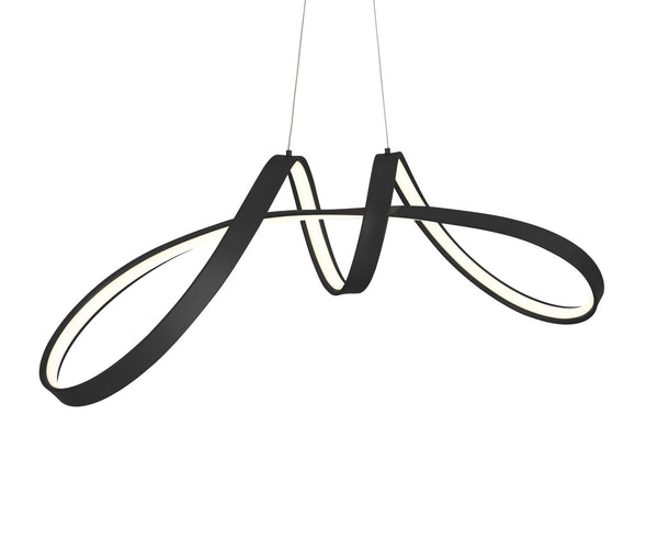HomeRoots Black Metal Dimmable Smart LED Chandelier - Modern Lighting Fixture for Stylish Home Ambiance 558570