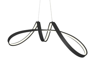 HomeRoots Black Metal Dimmable Smart LED Chandelier - Modern Lighting Fixture for Stylish Home Ambiance 558570