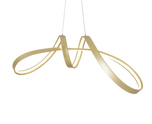HomeRoots Gold Metal LED Chandelier - Smart Dimmable Design for Modern Elegance in Any Room Decor 558571
