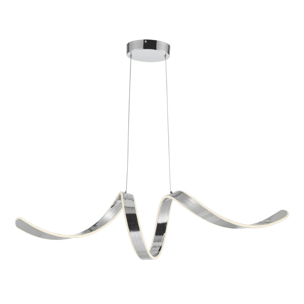 HomeRoots Silver LED Dimmable Chandelier - Modern Metal Fixture with Adjustable Brightness & Versatile Style 558573