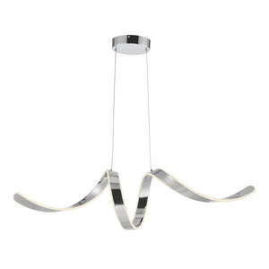 HomeRoots Silver LED Dimmable Chandelier - Modern Metal Fixture with Adjustable Brightness & Versatile Style 558573