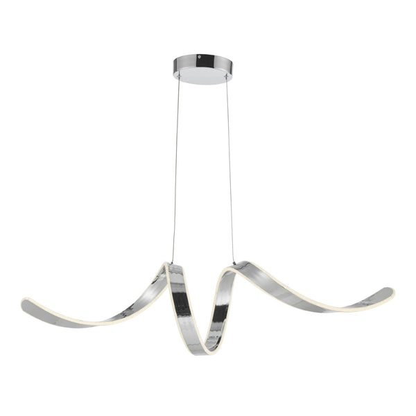 HomeRoots Silver LED Dimmable Chandelier - Modern Metal Fixture with Adjustable Brightness & Versatile Style 558573