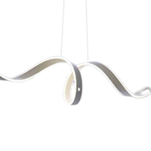 HomeRoots Silver LED Dimmable Chandelier - Modern Metal Fixture with Adjustable Brightness & Versatile Style 558573