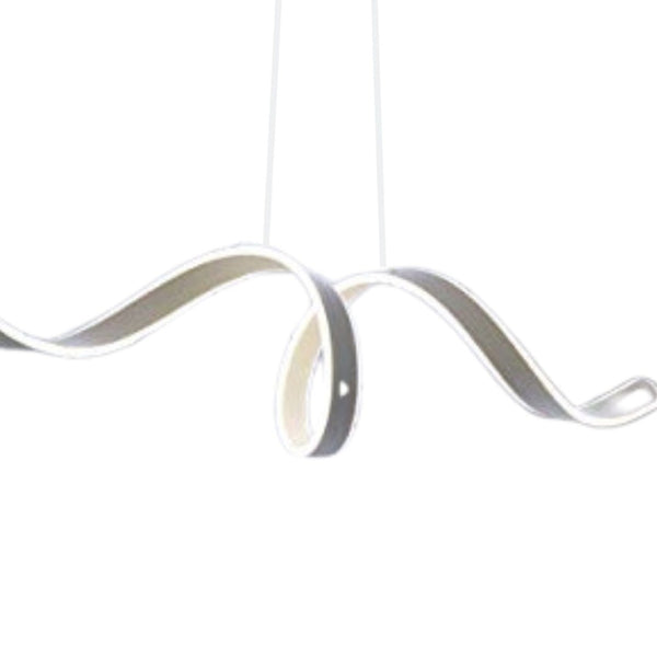 HomeRoots Silver LED Dimmable Chandelier - Modern Metal Fixture with Adjustable Brightness & Versatile Style 558573
