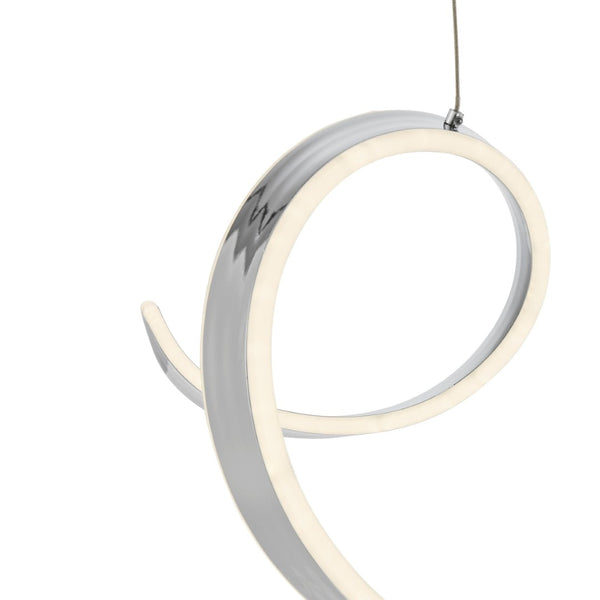 HomeRoots Silver LED Dimmable Chandelier - Modern Metal Fixture with Adjustable Brightness & Versatile Style 558573