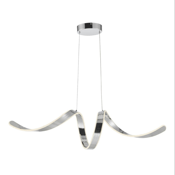 HomeRoots Silver LED Dimmable Chandelier - Modern Metal Fixture with Adjustable Brightness & Versatile Style 558573