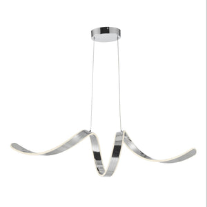 HomeRoots Silver LED Dimmable Chandelier - Modern Metal Fixture with Adjustable Brightness & Versatile Style 558573