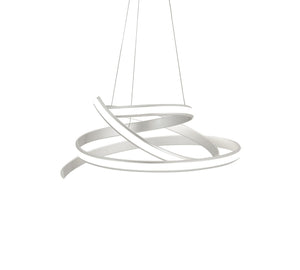 HomeRoots Silver Metal LED Dimmable Smart Chandelier - Modern Geometric Design, Adjustable Length, Energy Efficient 558578