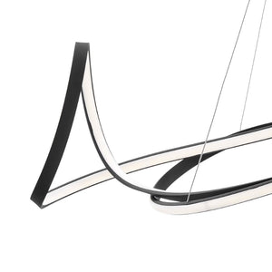 HomeRoots Black Metal LED Dimmable Chandelier - Modern Minimalist Design for Stylish Illumination in Any Space 558580