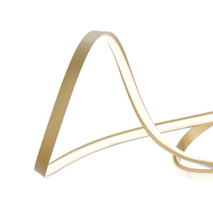 HomeRoots Gold Modern LED Dimmable Smart Chandelier - Elegant Metal Fixture for Dining & Living Spaces 558583