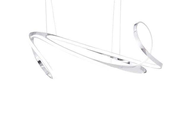 HomeRoots Silver Metal Chandelier - Smart Dimmable LED Lighting Fixture for Modern Homes & Stylish Spaces 558586