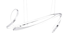 HomeRoots Silver Metal Chandelier - Smart Dimmable LED Lighting Fixture for Modern Homes & Stylish Spaces 558586