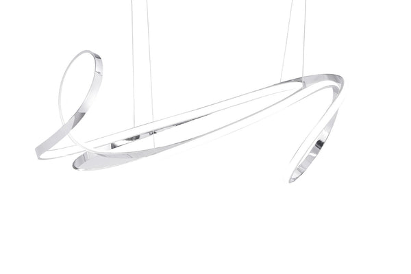 HomeRoots Silver Metal Chandelier - Smart Dimmable LED Lighting Fixture for Modern Homes & Stylish Spaces 558586