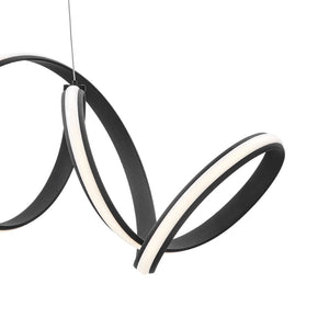 HomeRoots Black Metal Dimmable LED Chandelier – Modern, Adjustable, Energy-Efficient Lighting for Any Space 558590