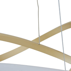 HomeRoots Gold Metal LED Dimmable Chandelier - Modern Elegance for Dining, Entryways, and Versatile Spaces 558594