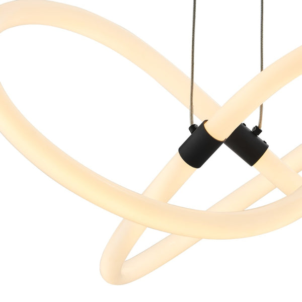HomeRoots Black Metal LED Smart Chandelier - Dimmable, Energy-Efficient Lighting for Modern Homes & Spaces 558601