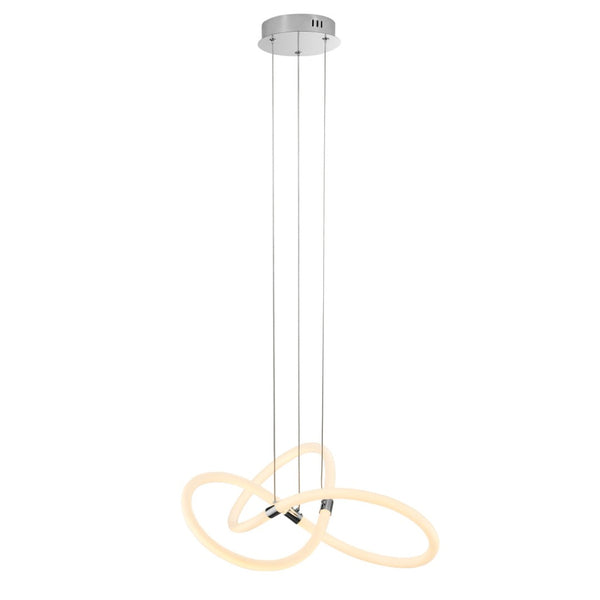 HomeRoots Silver Metal LED Dimmable Chandelier - Elegant Energy-Efficient Fixture for Modern Spaces & Ambiance 558602