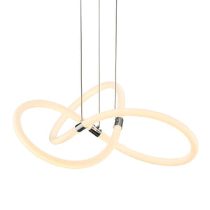 HomeRoots Silver Metal LED Dimmable Chandelier - Elegant Energy-Efficient Fixture for Modern Spaces & Ambiance 558602