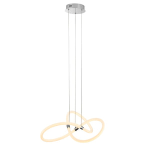 HomeRoots Silver Metal LED Dimmable Chandelier - Elegant Energy-Efficient Fixture for Modern Spaces & Ambiance 558602