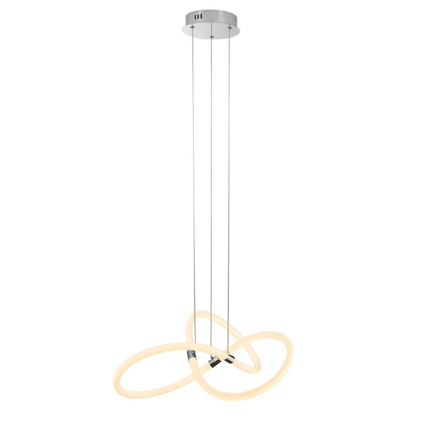 HomeRoots Silver Modern LED Dimmable Chandelier - Smart Home Compatible, Energy Efficient, Stylish Illumination 558603