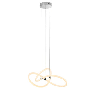 HomeRoots Silver Modern LED Dimmable Chandelier - Smart Home Compatible, Energy Efficient, Stylish Illumination 558603