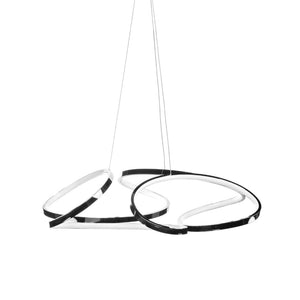 HomeRoots Silver Metal LED Dimmable Chandelier - Modern Design, Adjustable Height, Energy Efficient Illumination! 558605