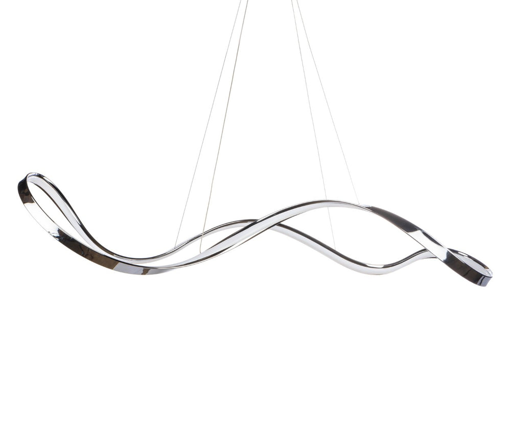 HomeRoots Silver Modern LED Dimmable Chandelier - Unique Sculptural Design for Stylish Spaces & Adjustable Brightness 558606