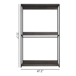 English Elm Monica 47" Farmhouse Wood Walk-in Closet Organizer Rustic Gray — Deep, Eco E0, Water & Scratch Resistant B040S00021