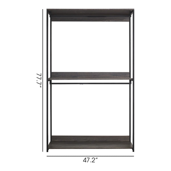 English Elm Monica 47" Farmhouse Wood Walk-in Closet Organizer Rustic Gray — Deep, Eco E0, Water & Scratch Resistant B040S00021