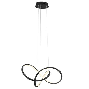 HomeRoots Black Metal LED Dimmable Chandelier - Modern Adjustable Fixture for Stylish Illumination in Any Space 558618