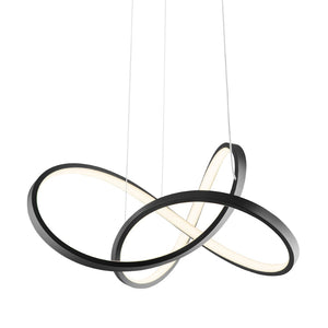 HomeRoots Black Metal LED Dimmable Chandelier - Modern Adjustable Fixture for Stylish Illumination in Any Space 558618
