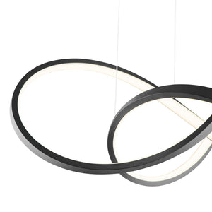 HomeRoots Black Metal LED Dimmable Chandelier - Modern Adjustable Fixture for Stylish Illumination in Any Space 558618