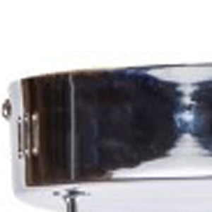 HomeRoots Silver Metallic Six-Light LED Chandelier - Modern Dimmable Ceiling Fixture for Stylish Illumination 558642