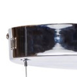 HomeRoots Silver Metallic Six-Light Smart LED Chandelier – Dimmable, Modern Design for Versatile Spaces 558643