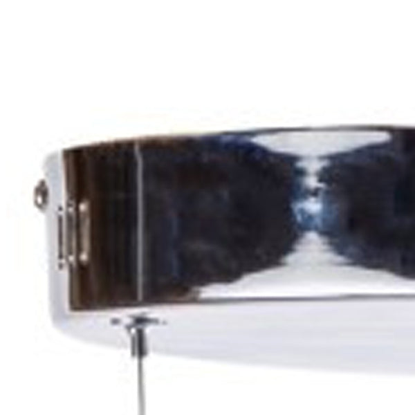 HomeRoots Silver Metallic Six-Light Smart LED Chandelier – Dimmable, Modern Design for Versatile Spaces 558643