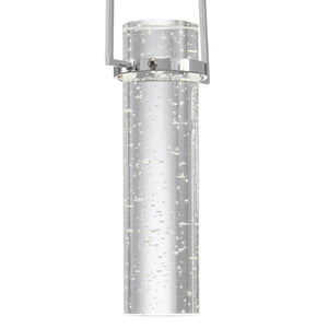 HomeRoots Silver Modern Dimmable Smart Chandelier - 5-Light Metal Fixture with Clear Acrylic Shades for Any Space 558647