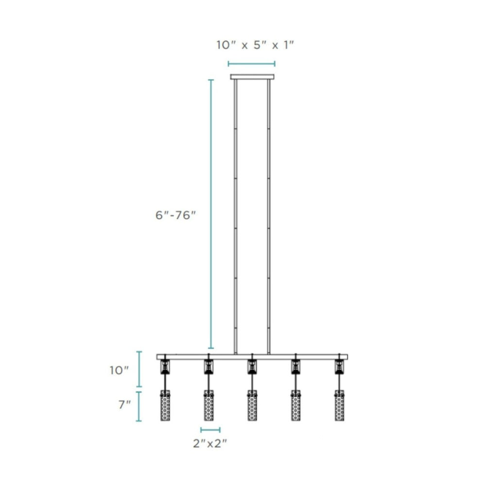HomeRoots Black Modern Five-Light Smart Chandelier with Clear Shades – Dimmable, Energy-Efficient Lighting Solution 558648