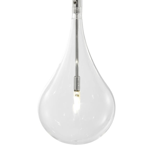 HomeRoots Silver Smart Dimmable Chandelier with Clear Glass Shades – Modern Tiered Design for Any Space 558650