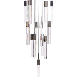 HomeRoots Silver Multi-Light Dimmable Chandelier with Clear Shades – Elegant Design for Modern Spaces 558653