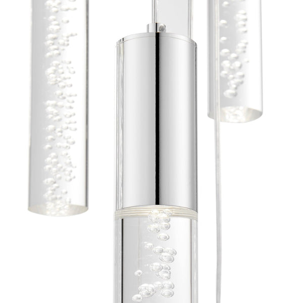 HomeRoots Silver Multi-Light Dimmable Chandelier with Clear Shades – Elegant Design for Modern Spaces 558653
